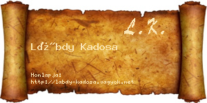 Lábdy Kadosa névjegykártya